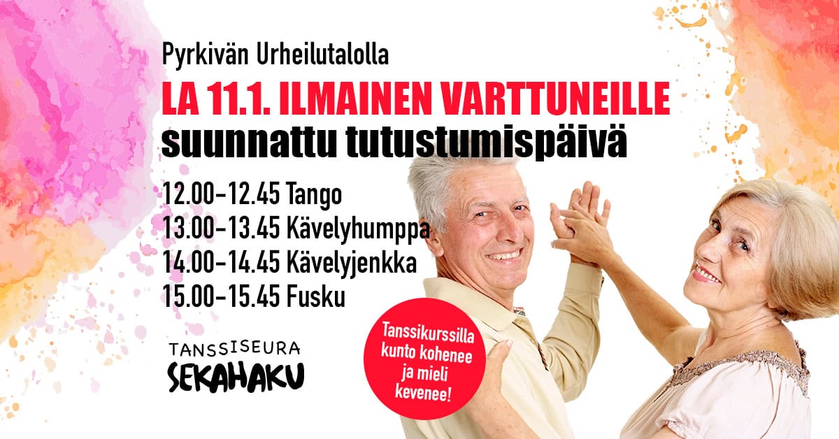 11.1.2025 ilmainen tutustumispäivä varttuneille